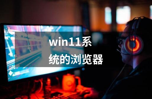 win11系统的浏览器-第1张-游戏资讯-神采网