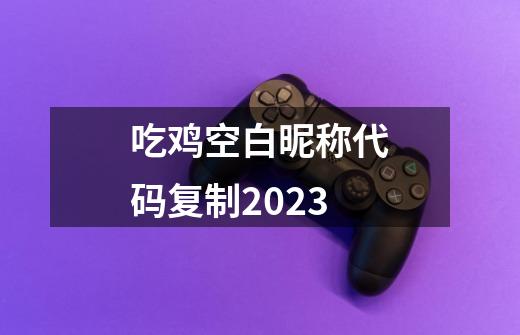 吃鸡空白昵称代码复制2023-第1张-游戏资讯-神采网