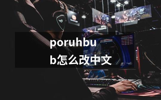 poruhbub怎么改中文-第1张-游戏资讯-神采网